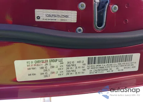 2013 Jeep Patriot Sport из США, поврежденный, VIN 1C4NJPBA7DD229484